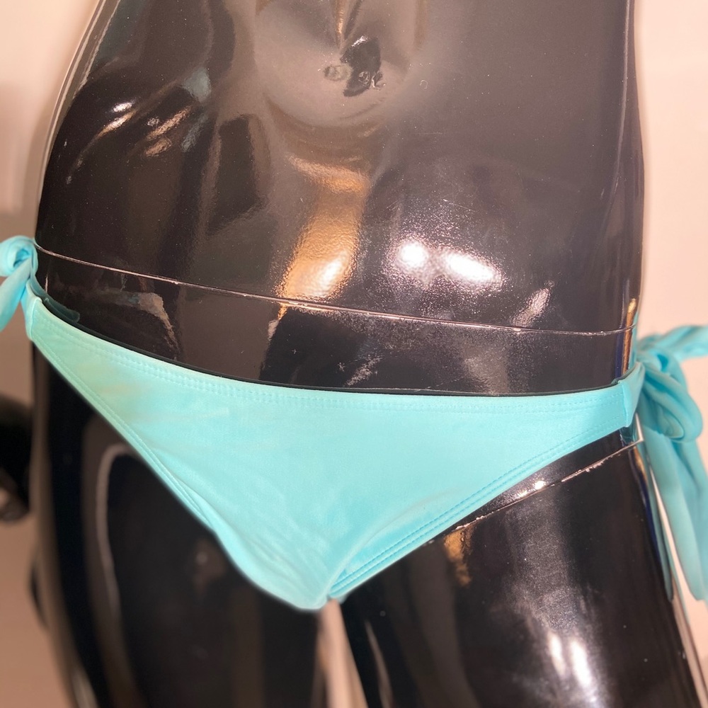 Brazilian cut bikini bottom tie sides, Aqua
